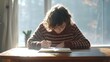 © AiAbstract - Person Journaling at Wooden Desk by Window in Cozy and Bright Environment with Natural Light