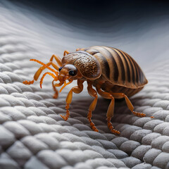 bedbug or cockroach on blanket background insect pest image example illustration