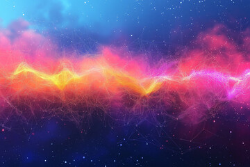 Wall Mural - A colorful, swirling line of light that appears to be coming from a star