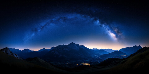 A beautiful night sky with a large milky way