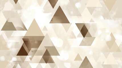 Wall Mural - Abstract Beige and Brown Triangle Pattern Design