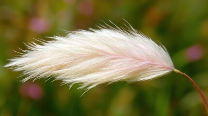 Sticker - Delicate White Featherlike Seedhead Gently Bends