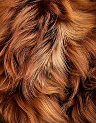 Wall Mural - furry texture showcasing shades of orange and brown in a close-up setting