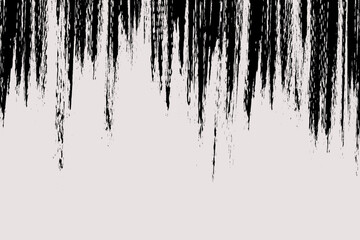 Poster - brush stroke background with copy space. vertical painted stripes at the top. black and white grunge