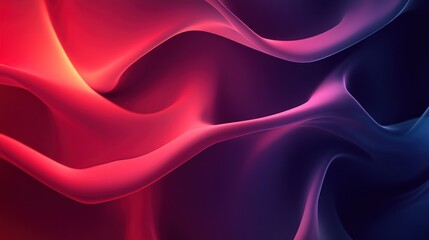 Wall Mural - Abstract flowing shapes reveal gradient shades of pink and blue