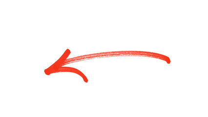 Wall Mural - hand drawn red arrow icon transparent. arrow icon for your web site design, logo, app. mark point ic