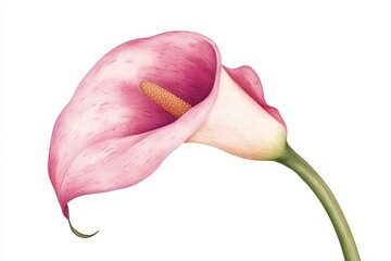 Wall Mural - Lone pink calla lily in the garden