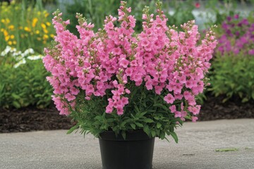 Wall Mural - Perfectly pink summer snapdragon angelonia angelface