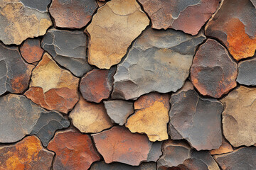 Poster - A shagbark hickory tree (Carya ovata), detailed bark, natural and rustic