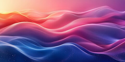 Wall Mural - Abstract Wavy Pixelated Background in Gradient of Blue Pink and Orange Lighting