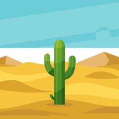 Wall Mural - cactus in the desert