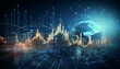 © Christopher - global finance background with a complex web of trading lines candlestick patterns and futuristic digital visuals illustrating international markets