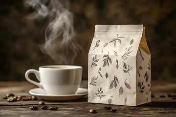 Poster - Aromatic Coffee in a Stylish Paper Package