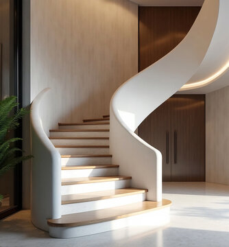 Contemporary Curved Stair Architecture