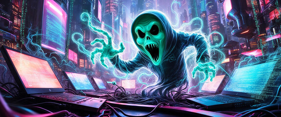 Wall Mural - The ghost in your computer

