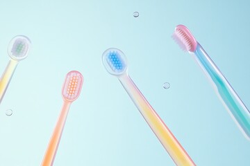 Wall Mural - Colorful Toothbrushes for a Radiant Smile