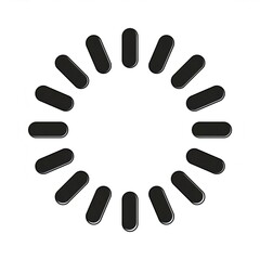 Wall Mural - circular loading symbol represents ongoing operation, buffering or data transfer