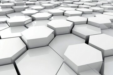 Wall Mural - abstract white background with a hexagonal pattern for a technology concept vector presentation desi