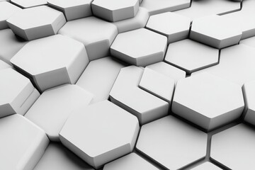 Wall Mural - abstract white background with a hexagonal pattern for a technology concept vector presentation desi