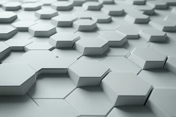 Wall Mural - abstract white background with a hexagonal pattern for a technology concept vector presentation desi
