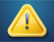 © Dina - 3d  yellow warning sign with exclamation mark concept