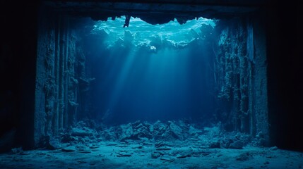 Wall Mural - in the depths of space, a cinematic shot captures a shattered planet surrounded by asteroids and sun