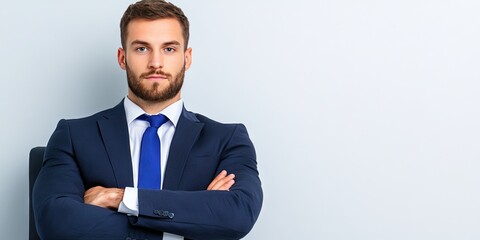 Wall Mural - open job position -with businessman in suit