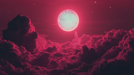 Wall Mural - a web design background that incorporates a vibrant red galaxy is well-suited for digital marketing