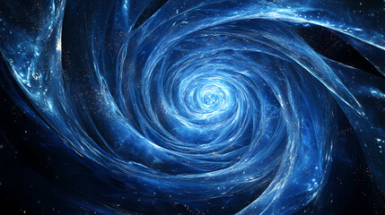 Wall Mural - abstract blue spiral waves