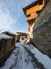 Wall Mural - Winter view of Village of Kovachevitsa, Bulgaria