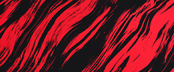 Leinwandbilder - Abstract red and black swirling pattern with bold brush strokes, symbolizing energy, passion, and dynamism, perfect for backgrounds or design elements.