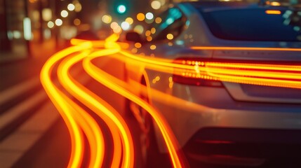 Fototapete - High-speed Wi-Fi signal in motion, representing futuristic internet connectivity, fast data transmission, and advanced digital communication technology, Generative AI