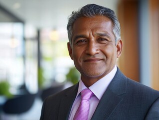 Sticker - Smiling man in suit, posing for corporate headshot.