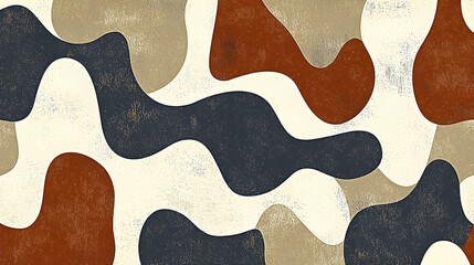 Wall Mural - abstract earthy tones wavy pattern background texture design for website or print