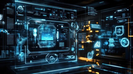 Futuristic Digital Interface: A Glimpse into Advanced Technology