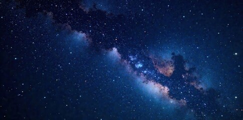 Wall Mural - sparkling stars scattered across a deep black night sky , stars, universe, galaxy