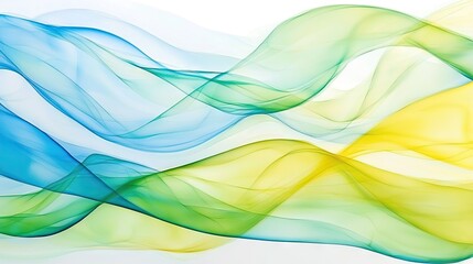 Wall Mural - Abstract colorful flowing ribbons