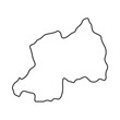 © Noni - map of Rwanda line icon