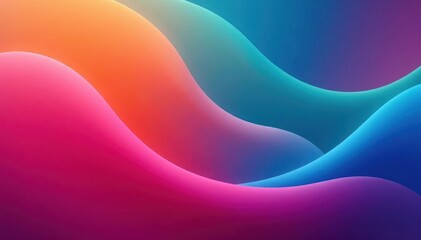 Wall Mural - Smooth color blend, vibrant hues, abstract shapes, wave, pastel