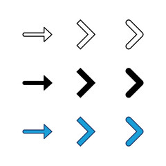 Wall Mural - arrow icon set. arrow symbol. arrow sign for your web design.