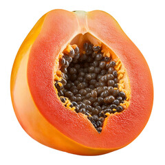 Wall Mural - papaya isolated on white background full depth of field