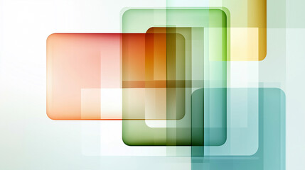 Leinwandbilder - Rounded squares creating colorful overlapping gradient background