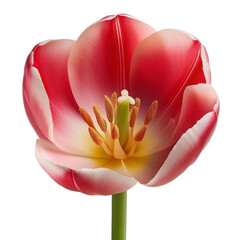 Wall Mural - tulip isolated on white background full depth of field