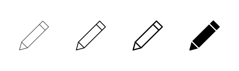 Poster - pencil icon vector isolated on white background. pencil vector icon