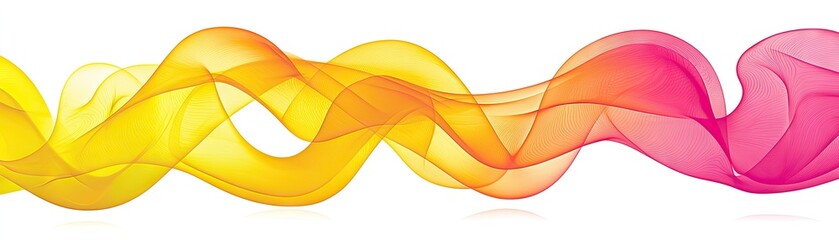 Wall Mural - Abstract colorful flowing ribbons (5)