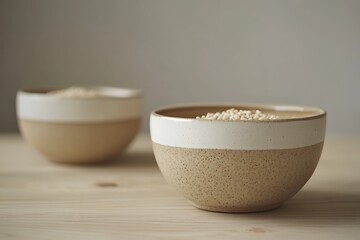 Wall Mural - Elegant Ceramic Bowls with Quinoa