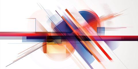Poster - Abstract composition exploding with dynamic lines and shapes