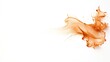 © angelica - Abstract splash of orange liquid on a white background, creating a dynamic and artistic effect