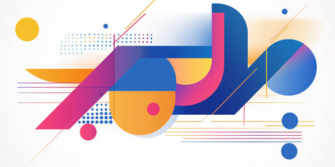 Leinwandbilder - Abstract geometric shapes creating modern background design