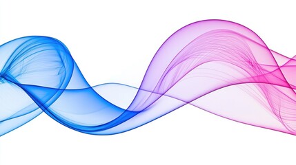 Wall Mural - Abstract colorful wavy lines